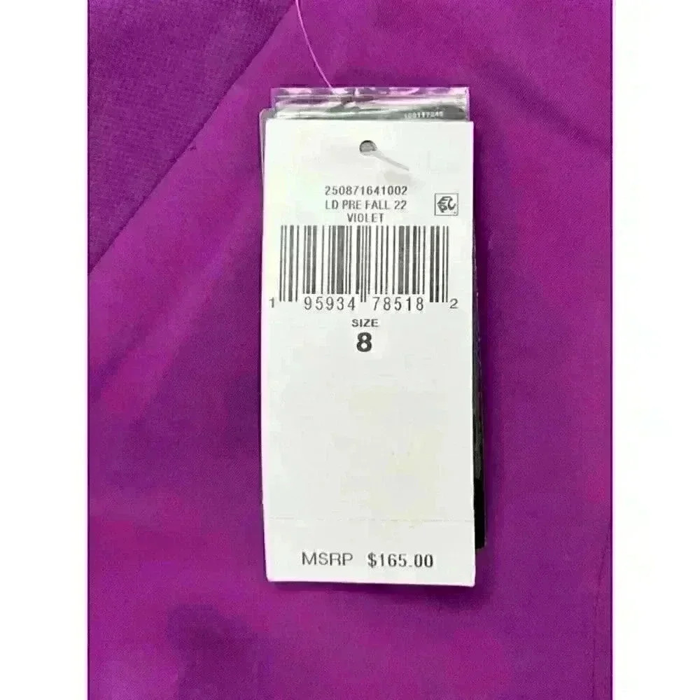 NEW! Lauren Ralph Lauren Women's 8 Buckle-Trim Georgette Shirtdress NWT $165 - Picture 3 of 3